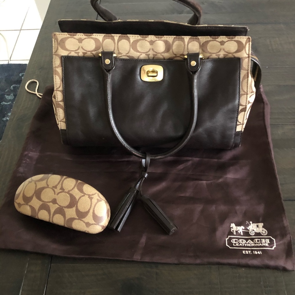 Coach purse and sunglasses case
